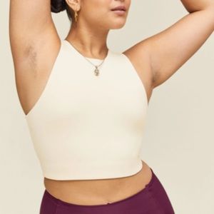 Girlfriend collective Dylan tank bra in ivory